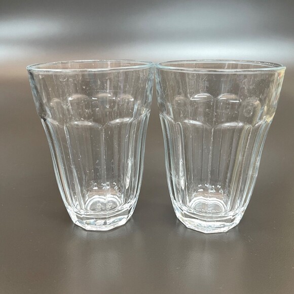 Palaks Pasabahce Rocks Glasses Clear Glass Panels 4 1/8" High Turkey Lot of 2 - Picture 1 of 7